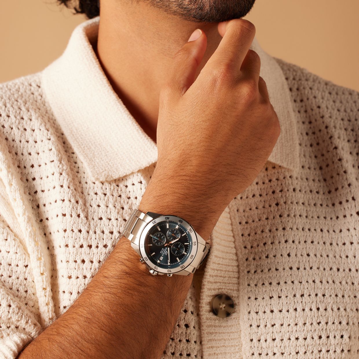 Edifice Uhr mit Armband aus Edelstahl EFR-526D-2AVUEF