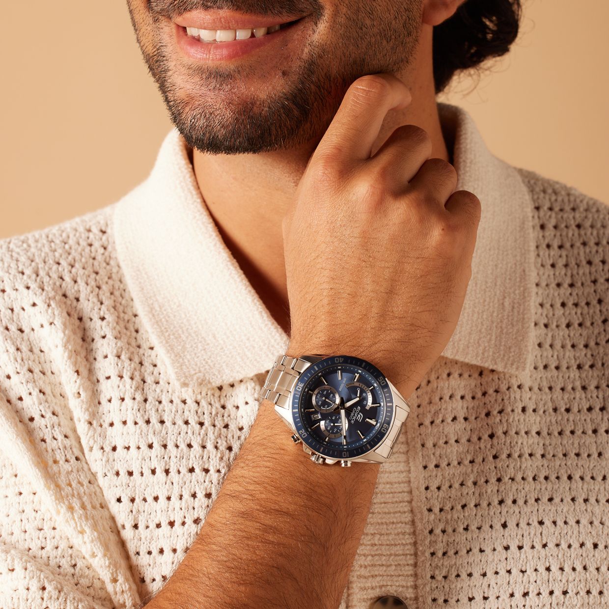 Edifice Uhr mit Armband aus Edelstahl EFR-552D-2AVUEF