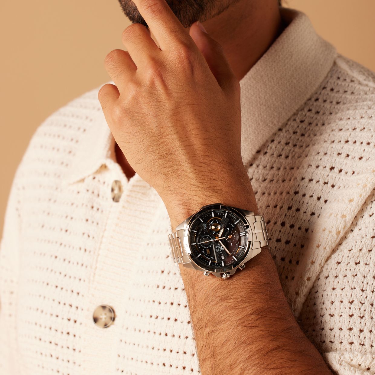 Edifice Uhr mit Armband aus Edelstahl EFR-556D-1AVUEF