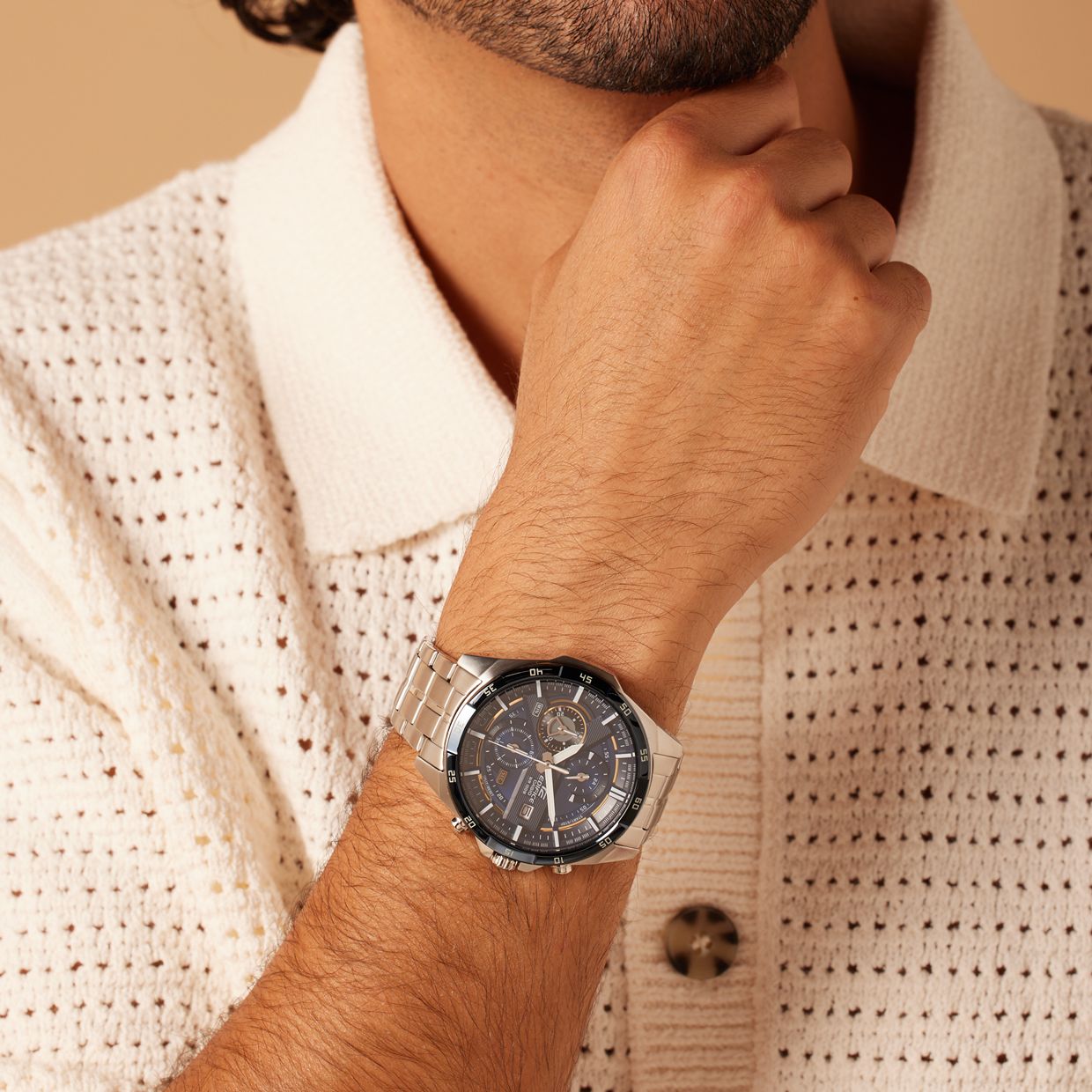 Edifice Uhr mit Armband aus Edelstahl EFR-556DB-2AVUEF