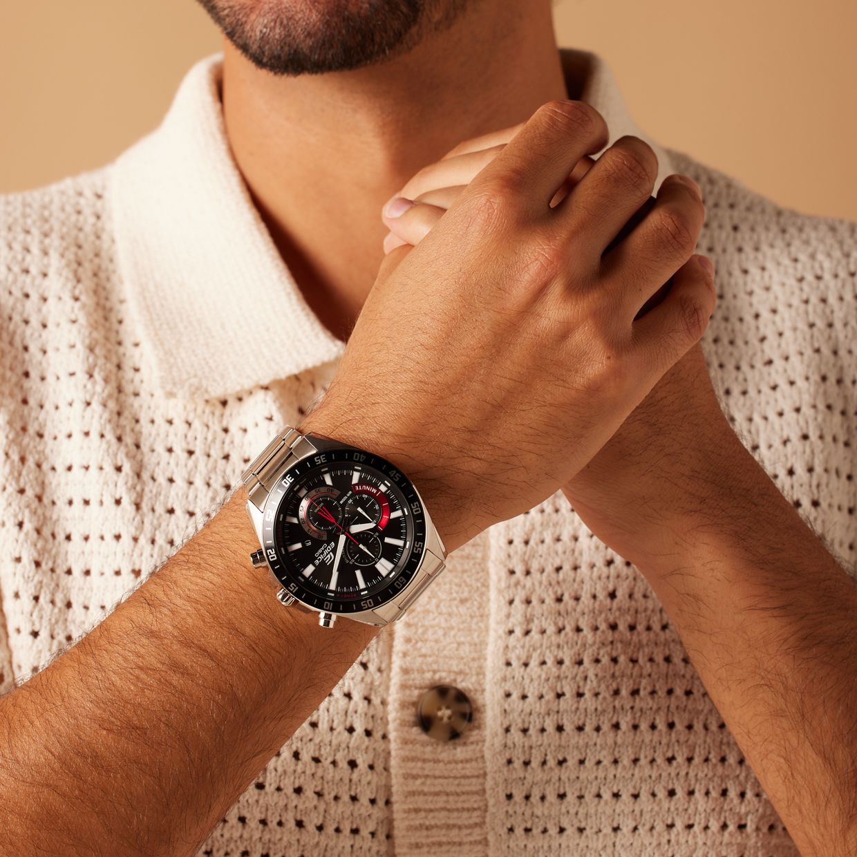 Edifice Uhr mit Armband aus Edelstahl EFV-620D-1A4VUEF