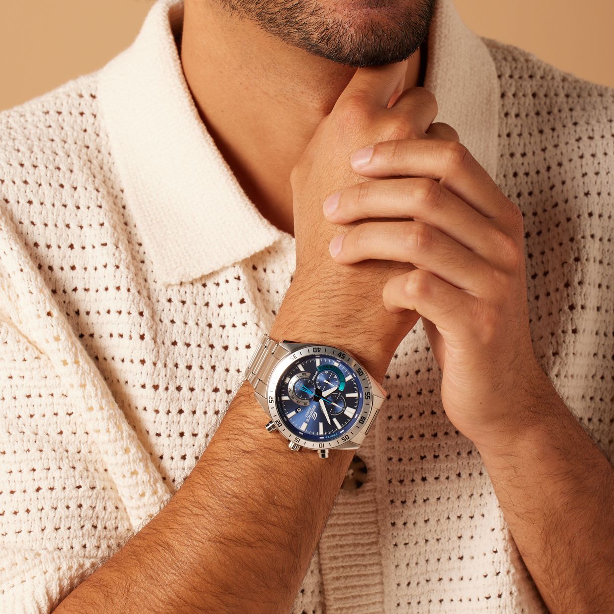 Edifice Uhr mit Armband aus Edelstahl EFV-620D-2AVUEF