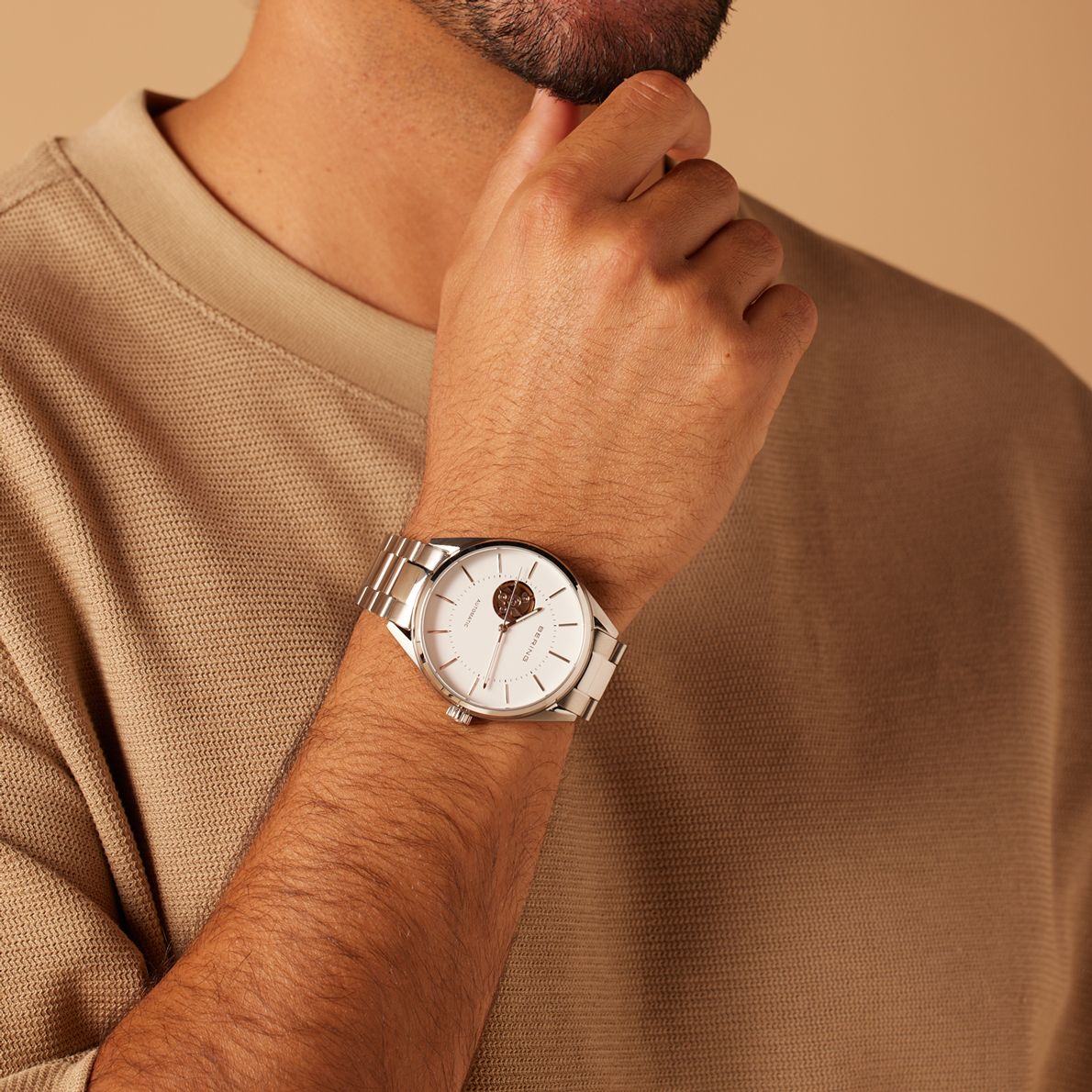 Bering horloge automatic met stalen band 16743-704