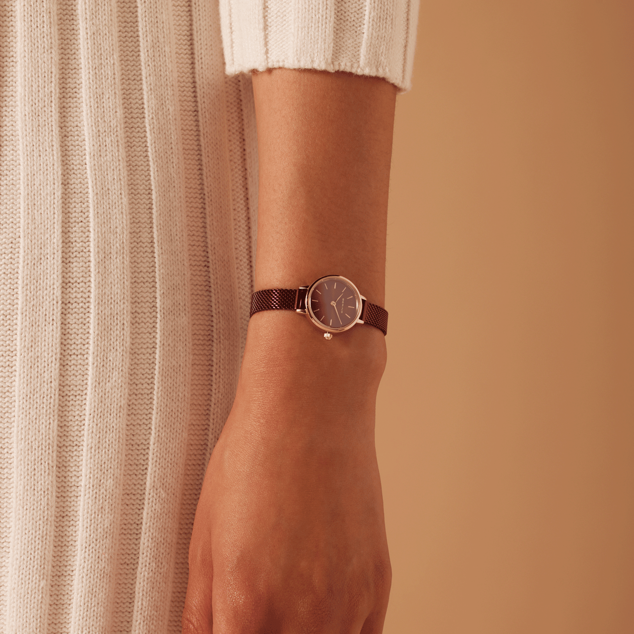 Bering Uhr mit Armband aus Mesh, Lila, 11022-969