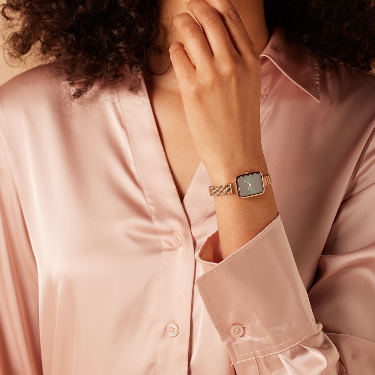 Bering Uhr mit Armband aus Mesh, Rosé, 14520-368