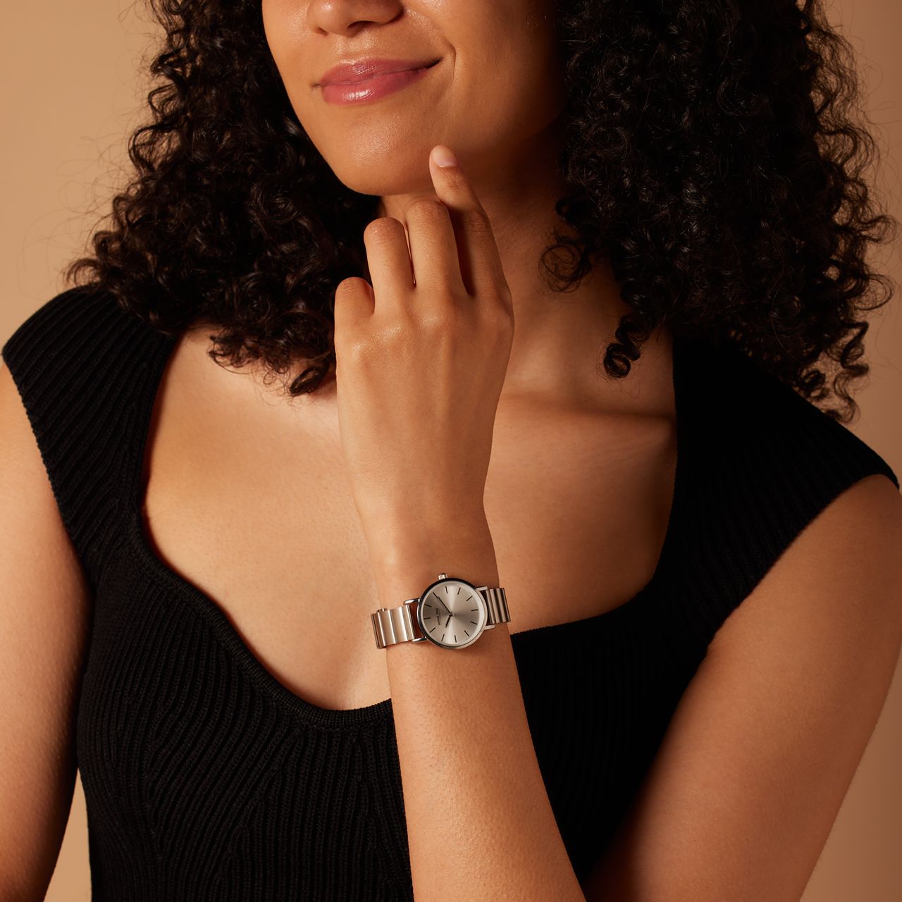 Donna Mae horloge zilverkleurig