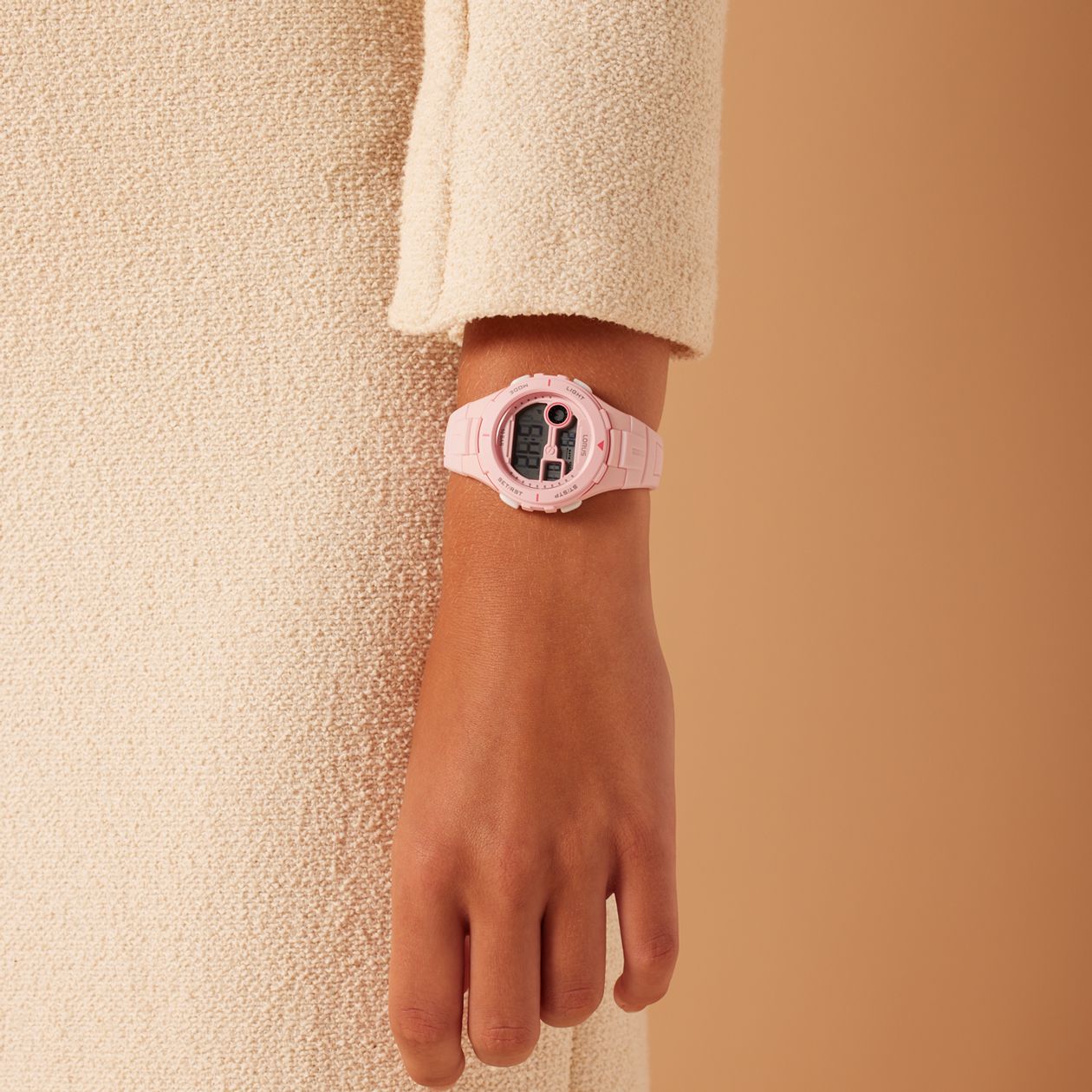 Lorus Digitaluhr mit Silikonarmband, Rosa, R2385PX9
