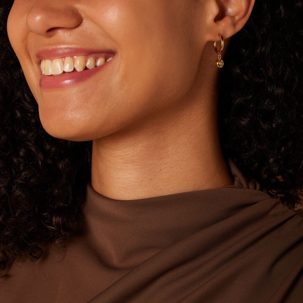 Stalen goldplated oorknoppen met geboortesteen November voor dames