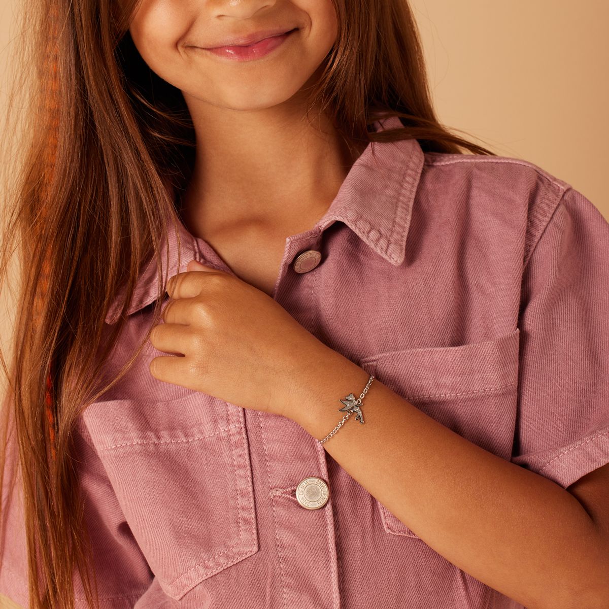 Disney - Stainless steel armband Tinkerbell met glitter