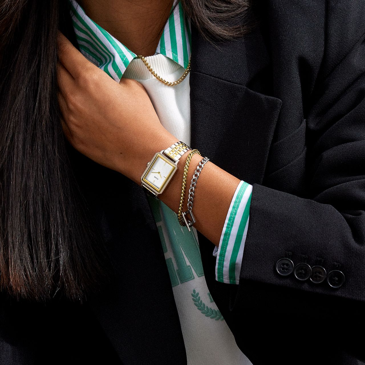 CLUSE - Fluette stainless steel dameshorloge bicolor