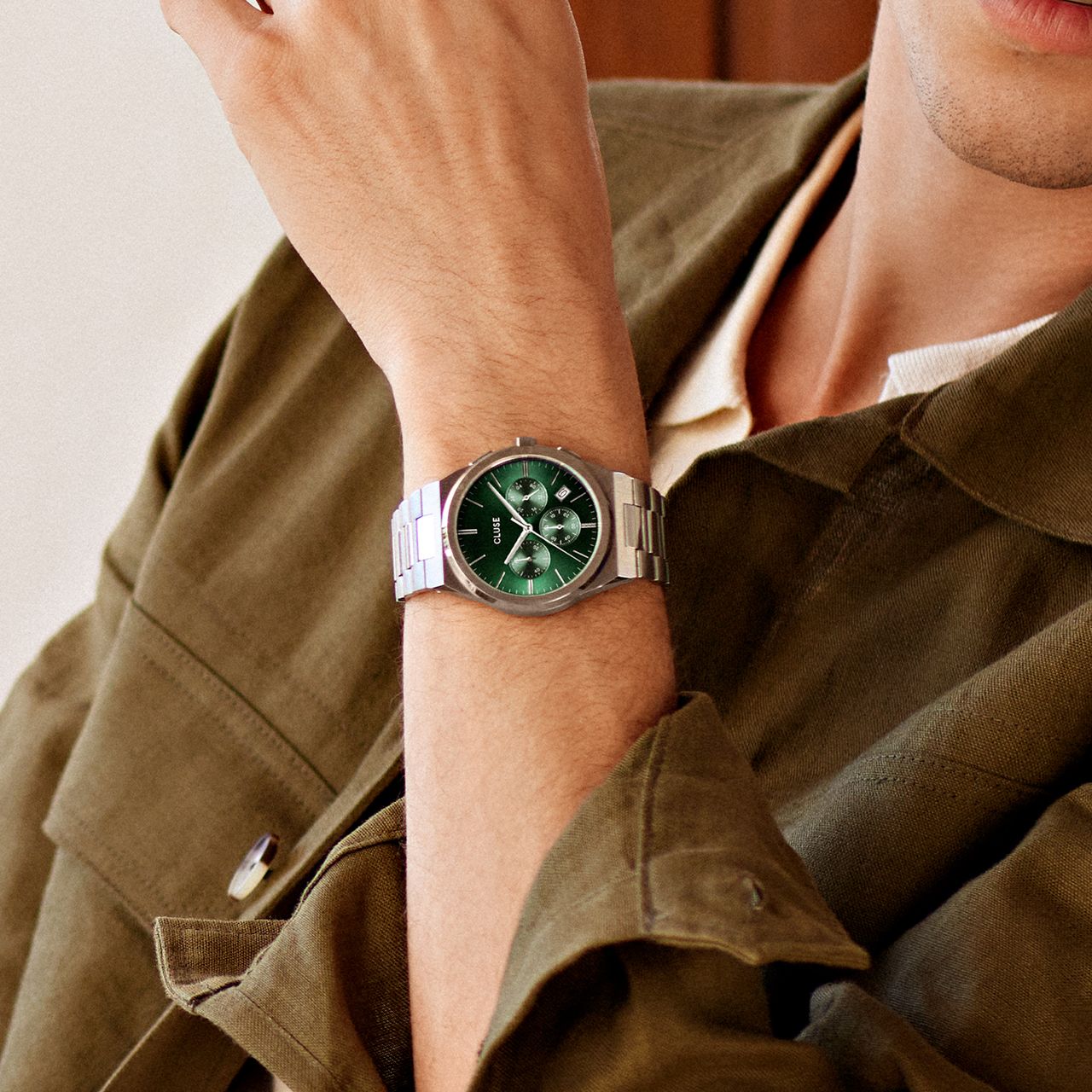 CLUSE – Multifunction Vigoureux, Armbanduhr für Herren, Grün