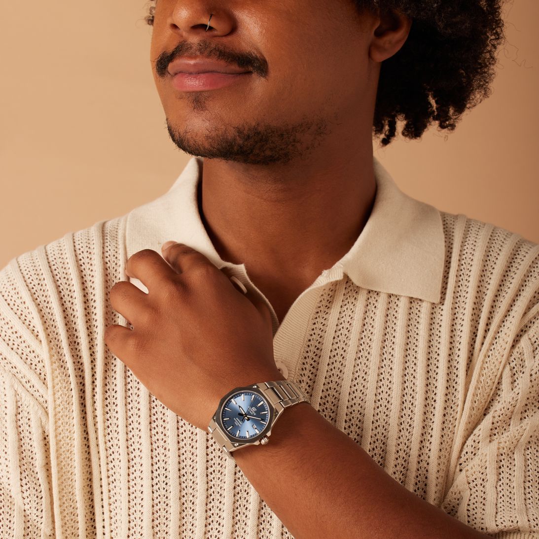 Edifice horloge stainless steel met blauw EFR-S108D-2AVUEF