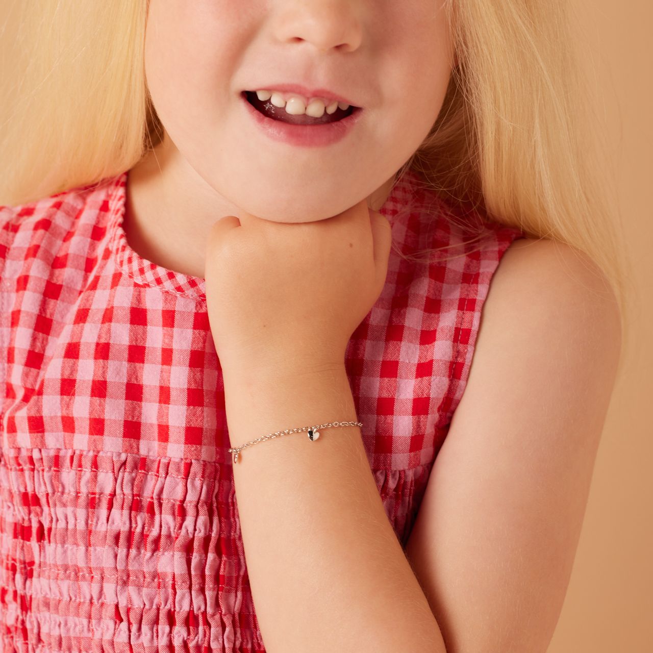 Armband aus 925 Silber, kleine Herzen