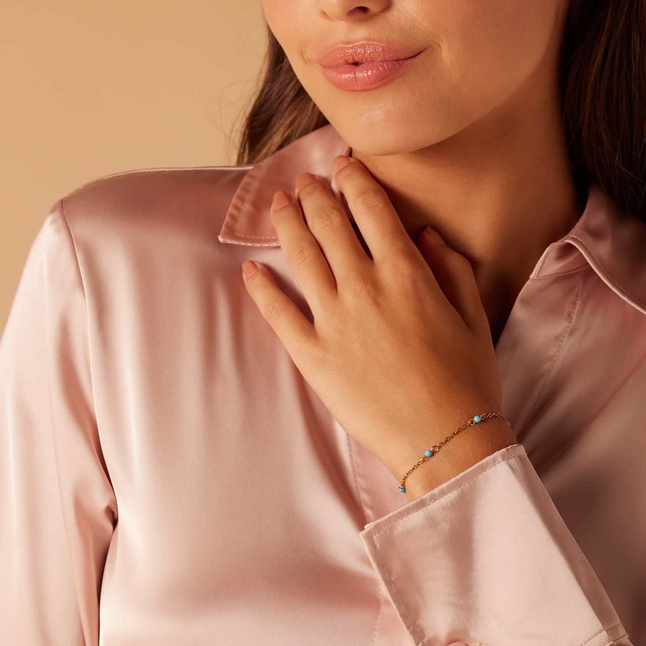 Stainless steel goldplated fantasiearmband voor dames