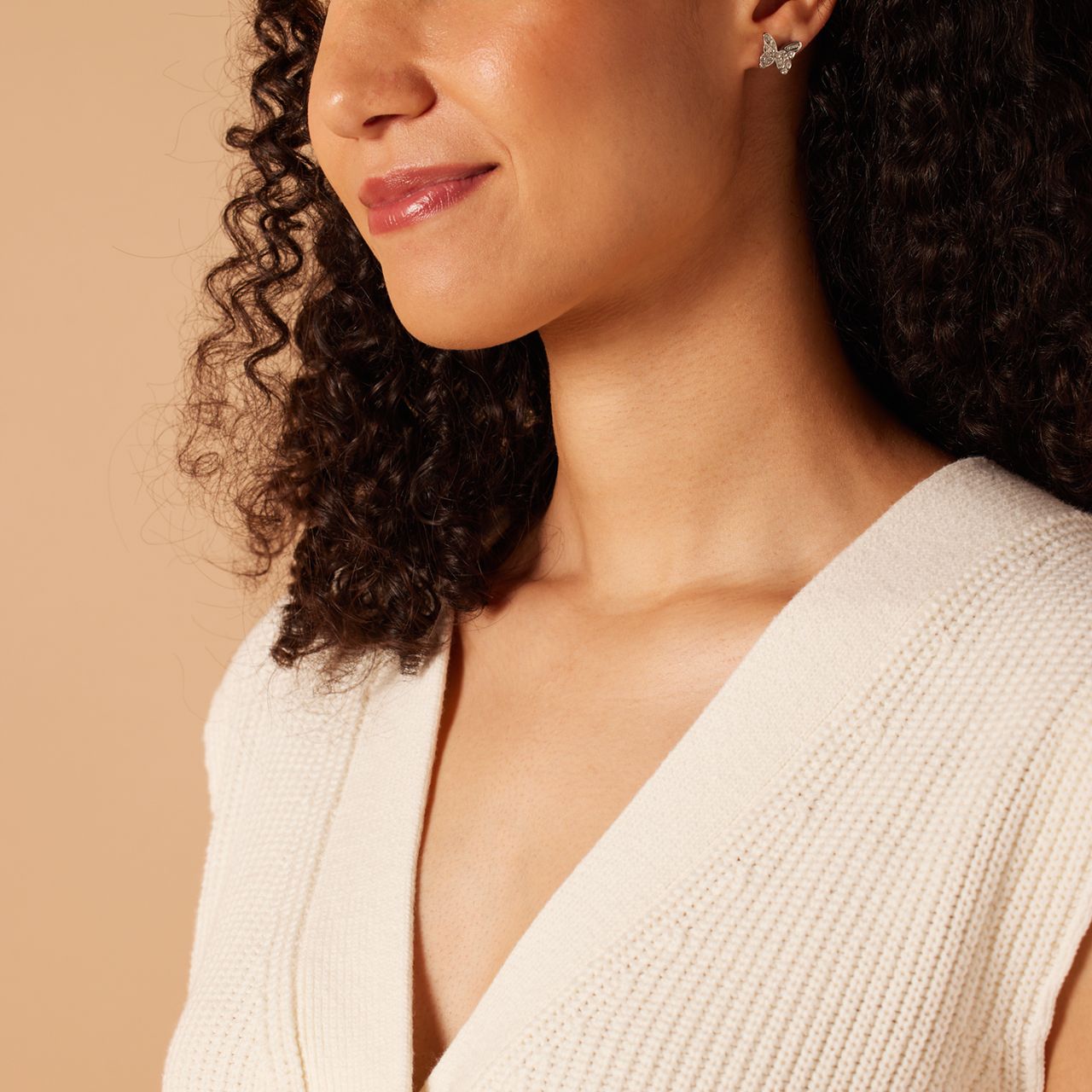 Guess stainless steel oorknoppen vlinder CHRYSALIS