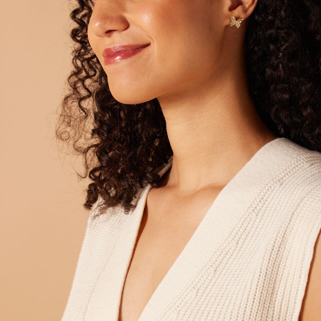 Guess plated oorbellen met zirkonia voor dames