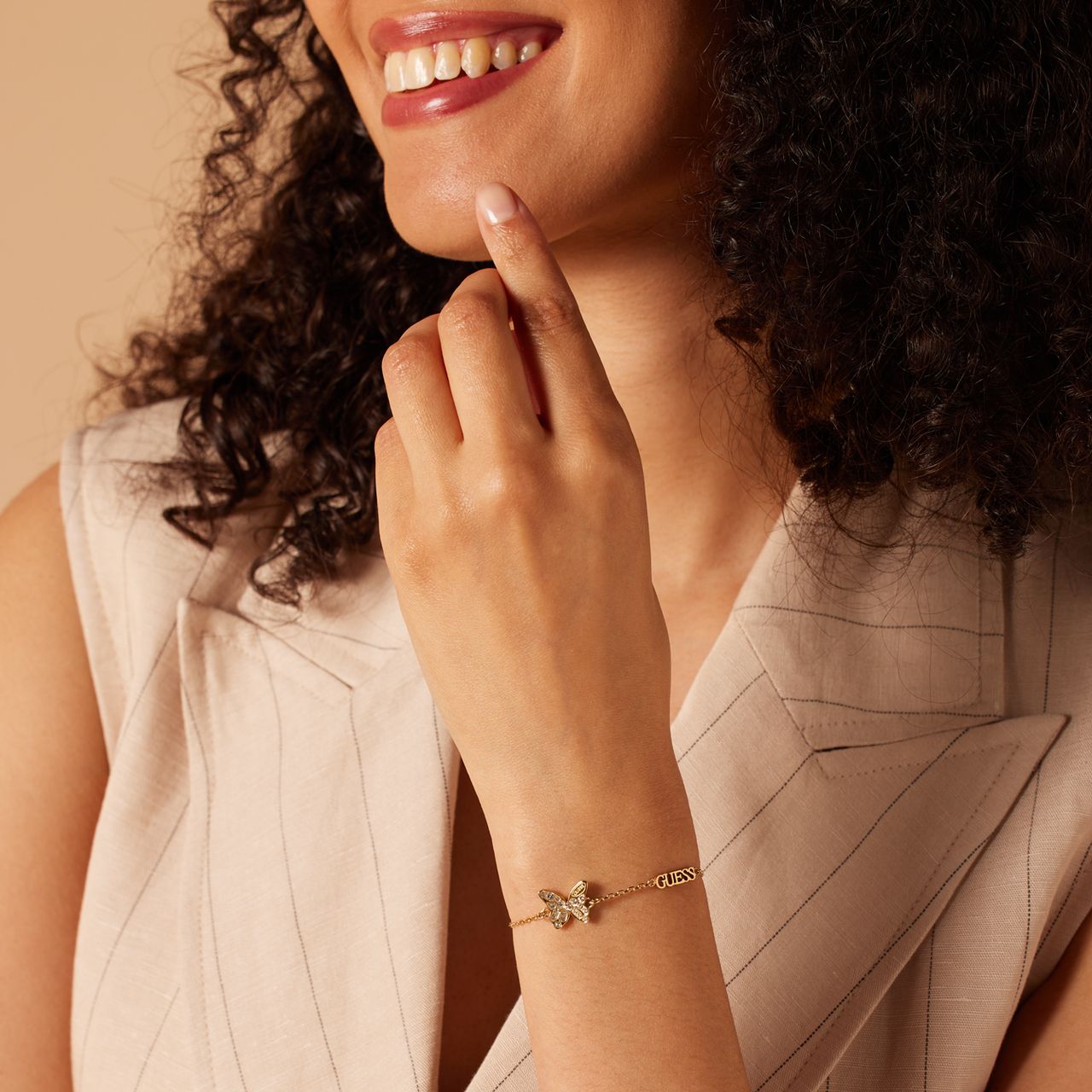 Guess stainless steel goldplated armband CHRYSALIS