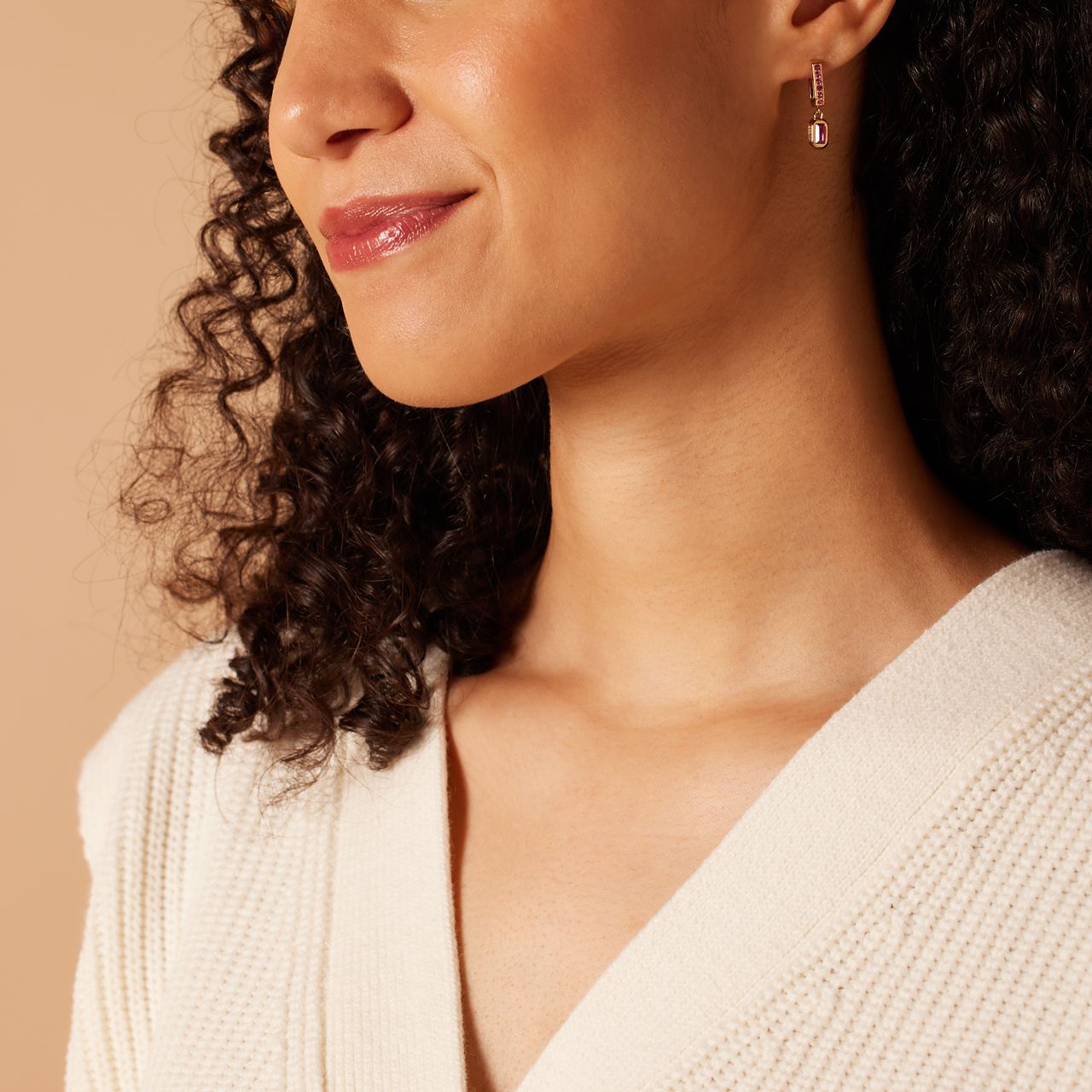 Guess stainless steel goldplated oorringen met zirkonia voor dames