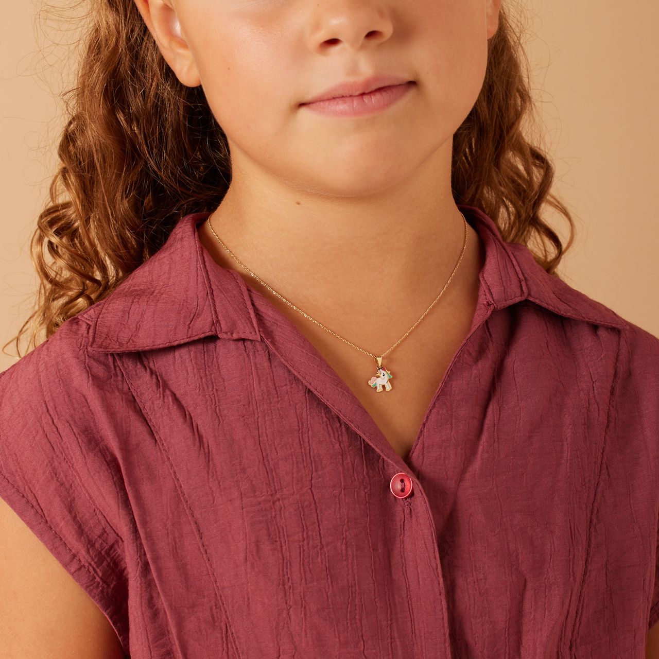 14 karaat ketting unicorn