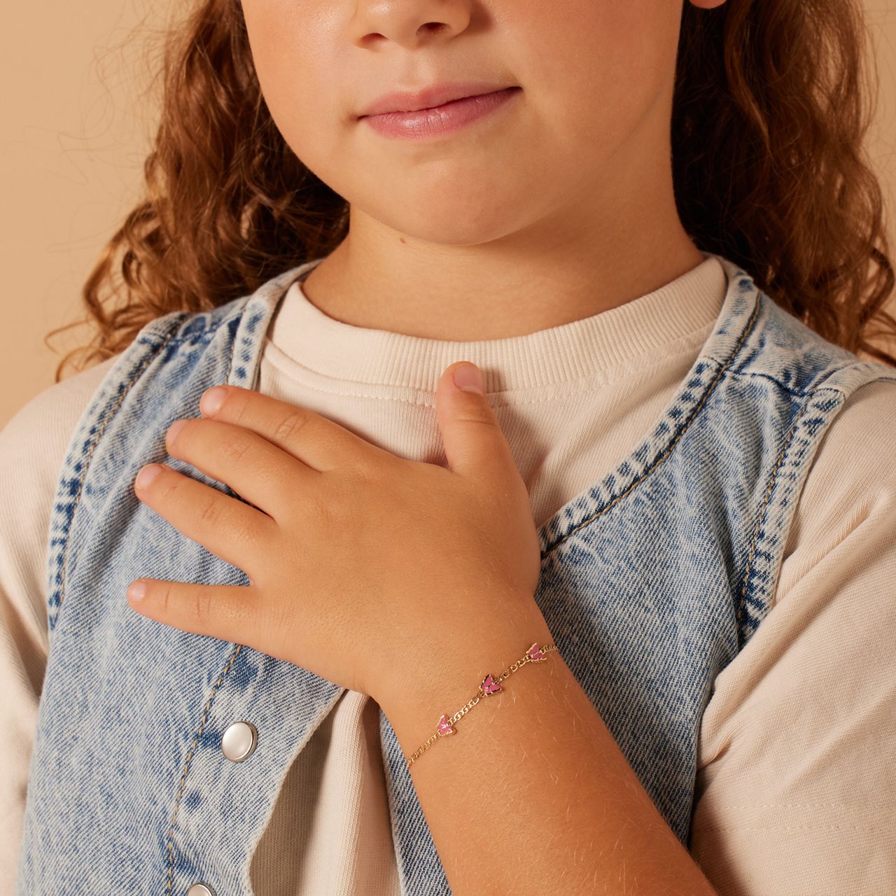 14 karaat armband vlinder