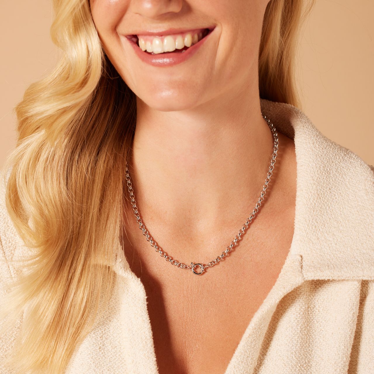 Zilveren ketting jasseron