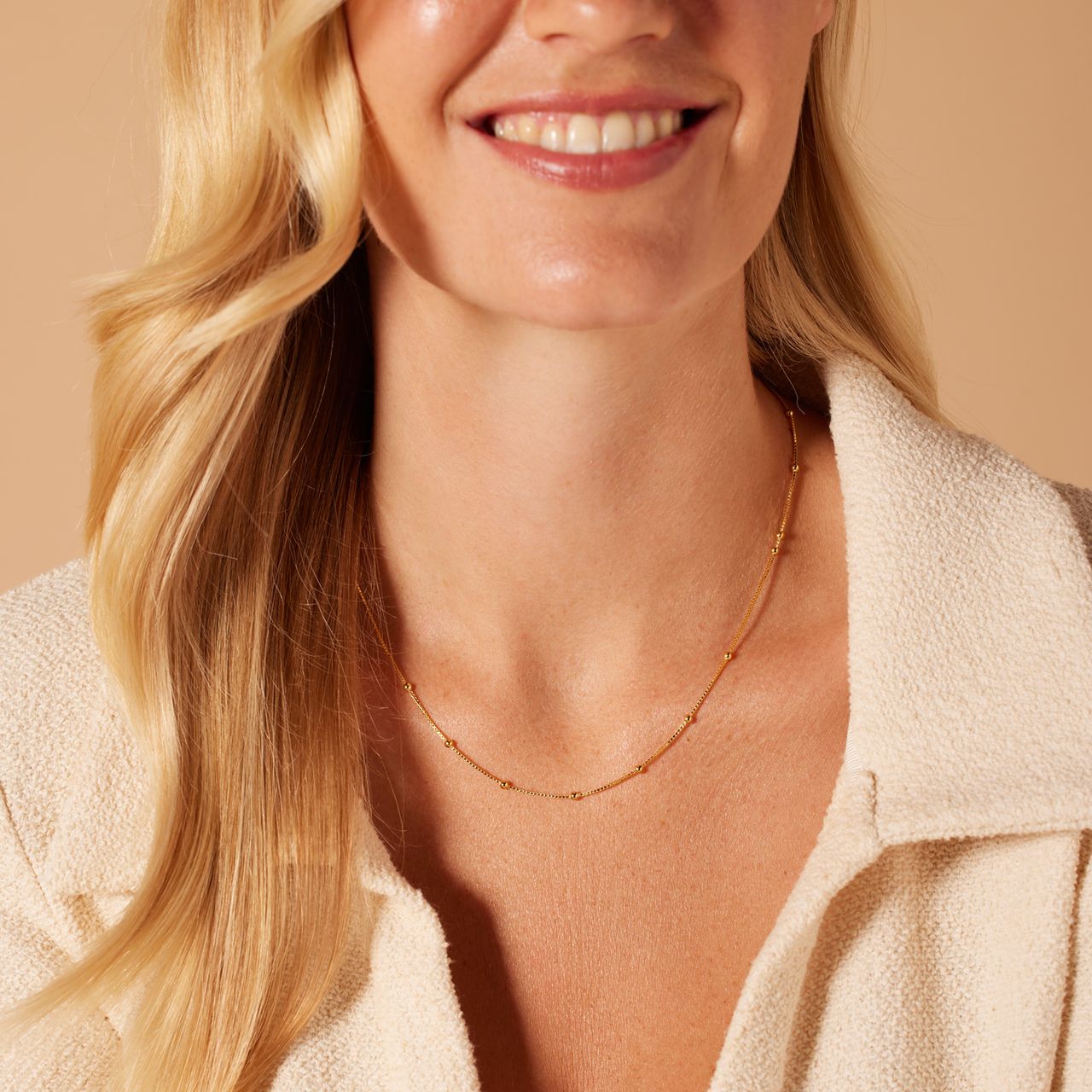 Zilveren goldplated ketting voor dames