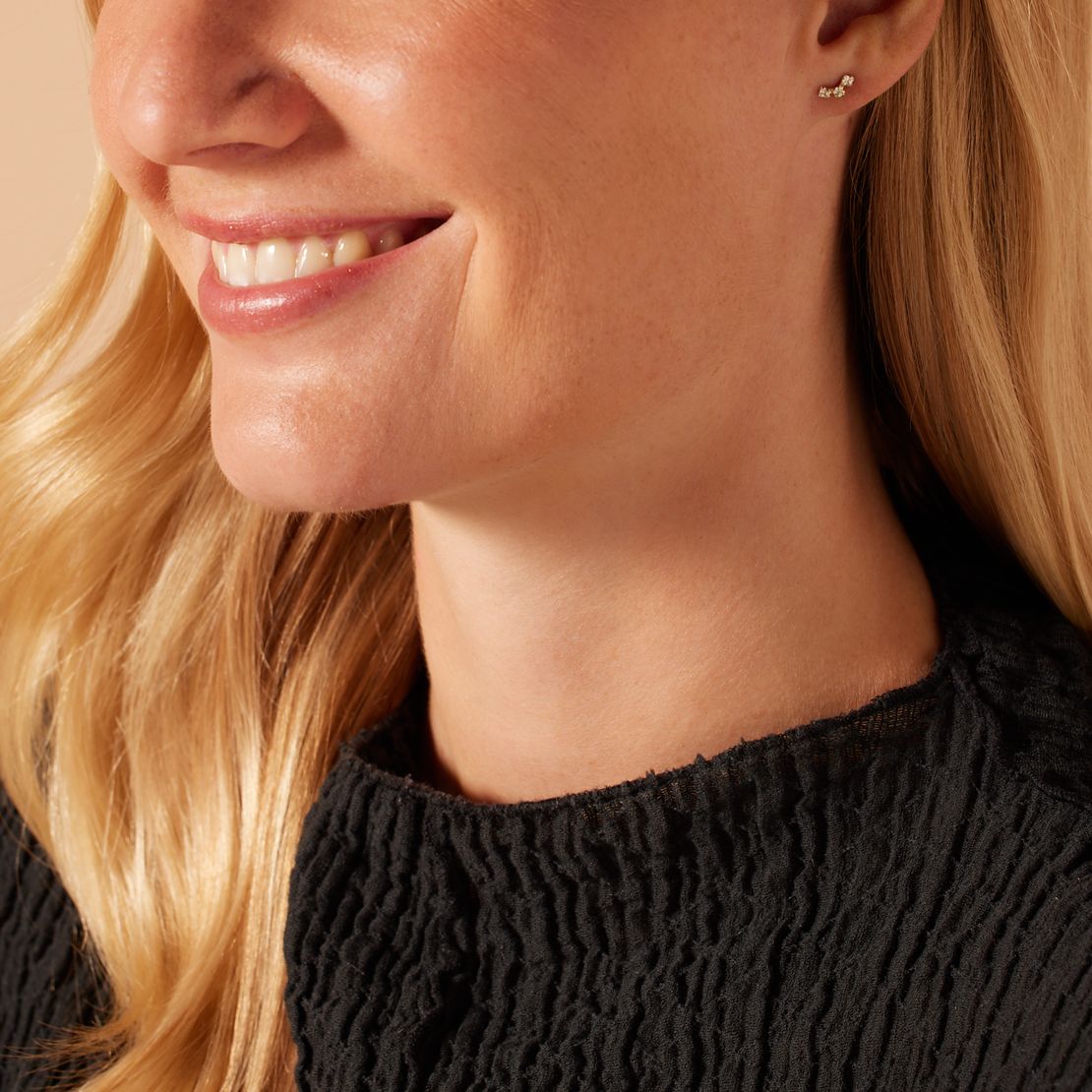 Ohrringe aus 375er Gold mit Zirkonia