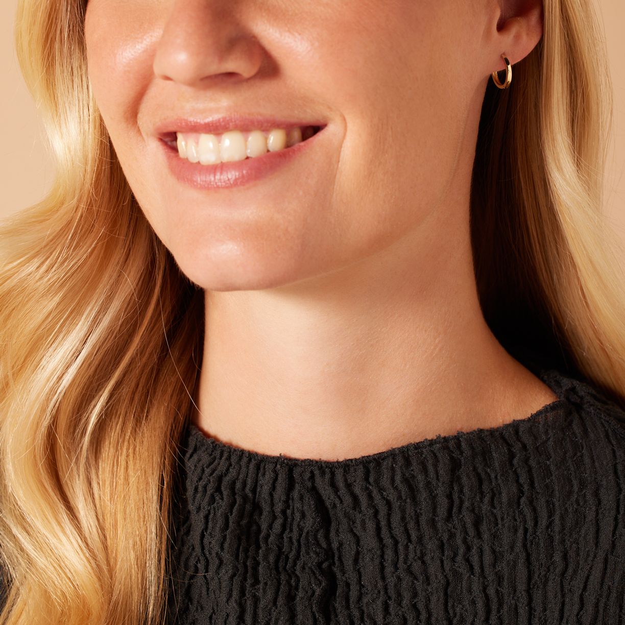 14 karaat geelgouden oorringen 14mm