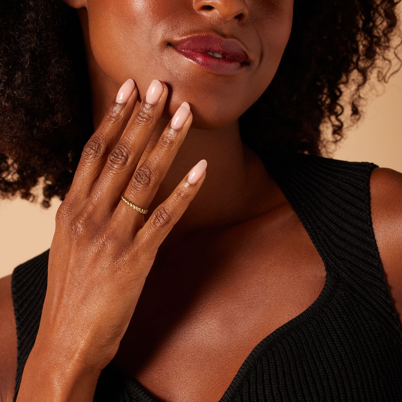 14 Karat Goldring Herzglied