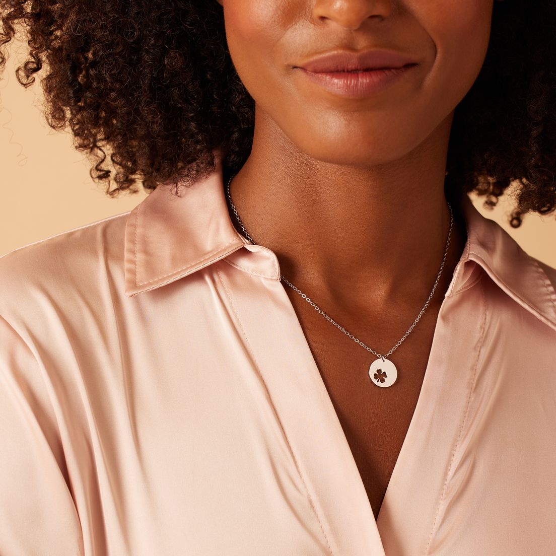 Stainless steel kettingen Moeder/Dochter klaver