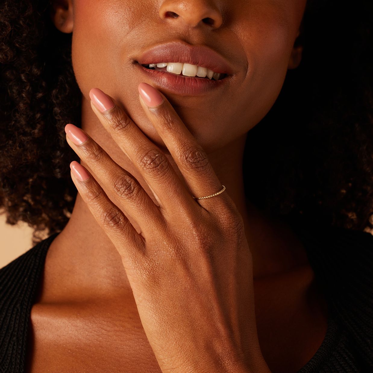 14 Karat Gelbgoldring mit Kügelchen