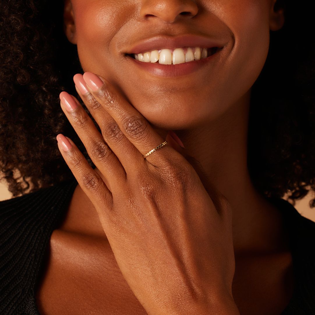 14 Karat Gelbgoldring mit kleinen Ringen