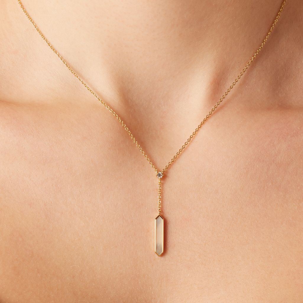 Zilveren goldplated ketting met hanger en zirkonia