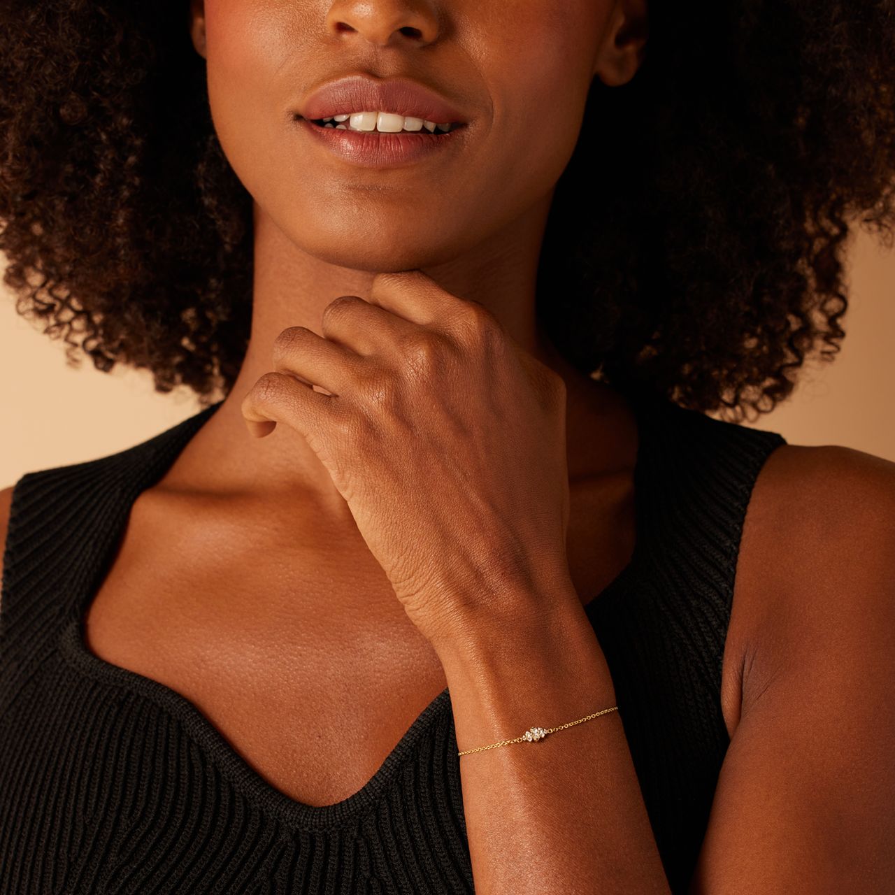 Zilveren goldplated fantasiearmband met zirkonia voor dames