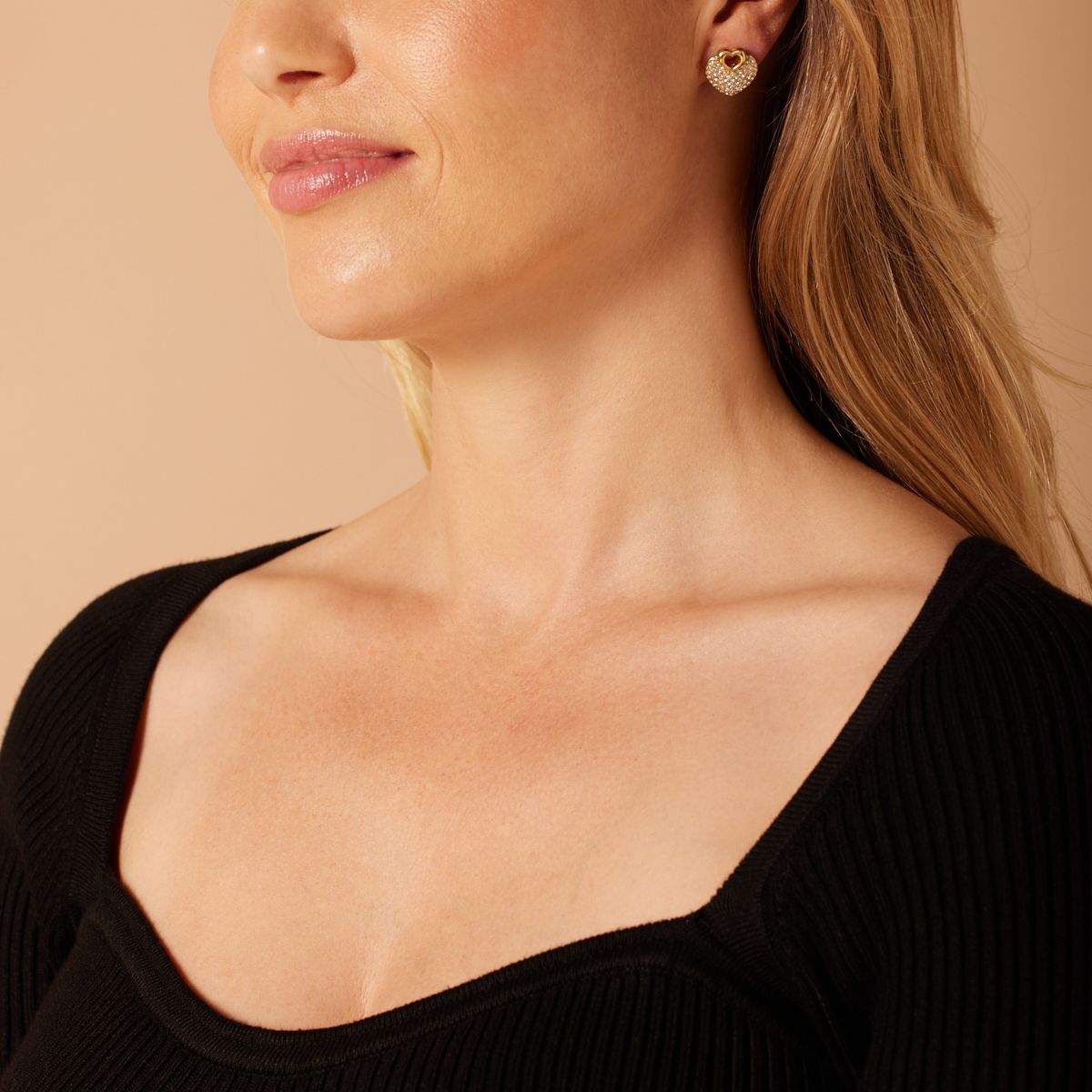 Guess stainless steel goldplated oorbellen CRAZY IN LOVE