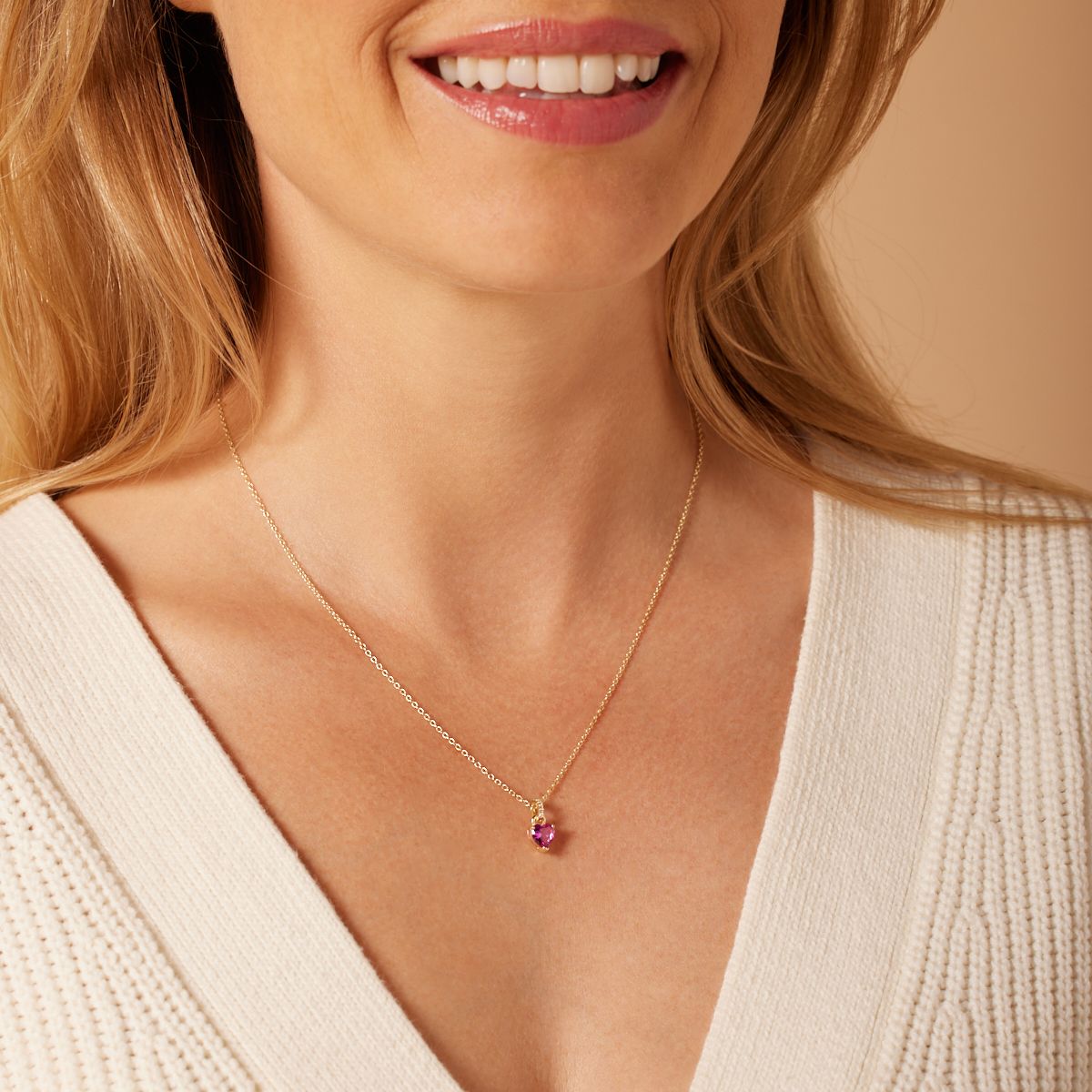 Zilveren ketting met hanger hart met zirkonia voor dames