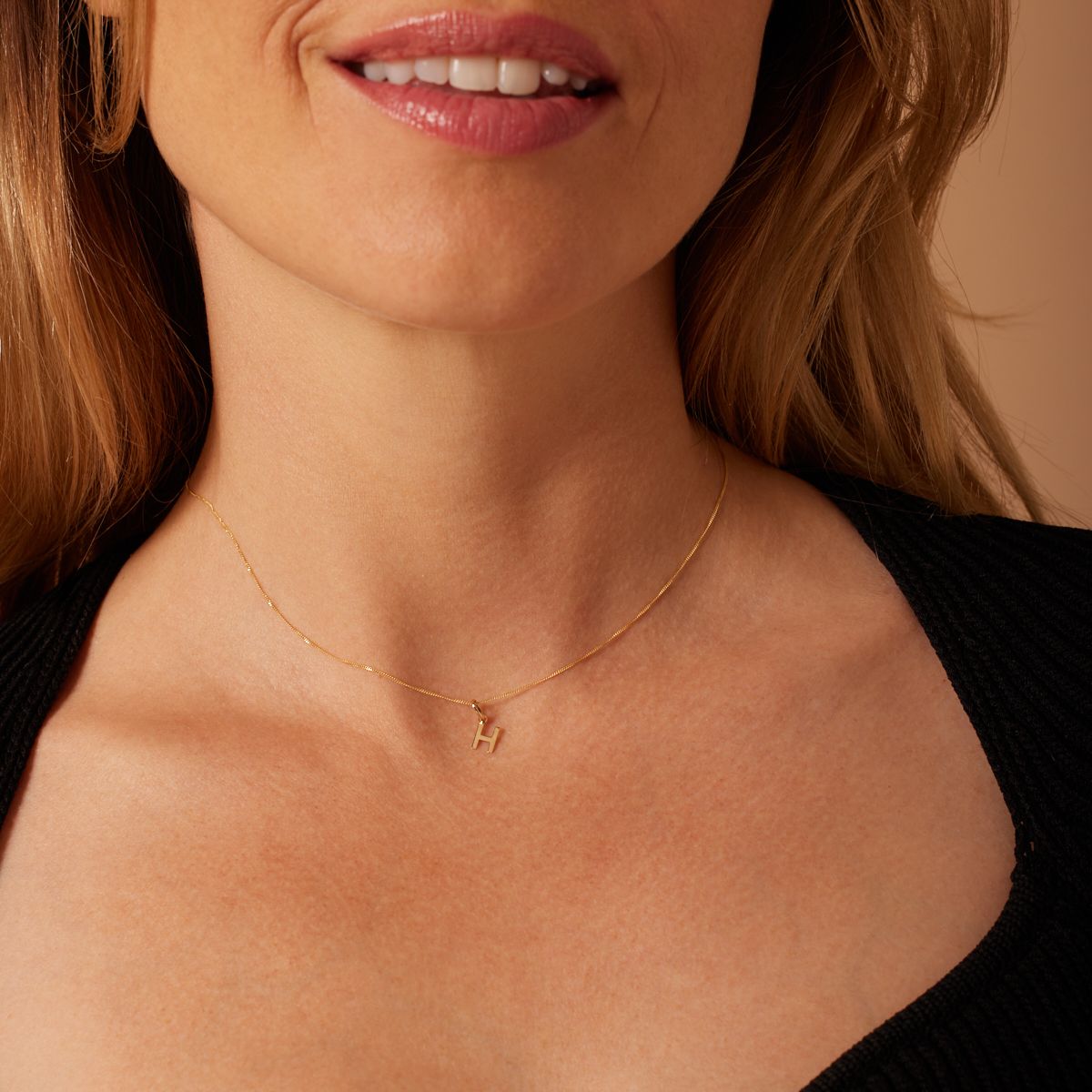 14 Karat Gold Buchstabenanhänger Alphabet