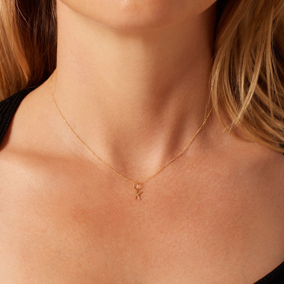 14 Karat Gold Buchstabenanhänger Alphabet