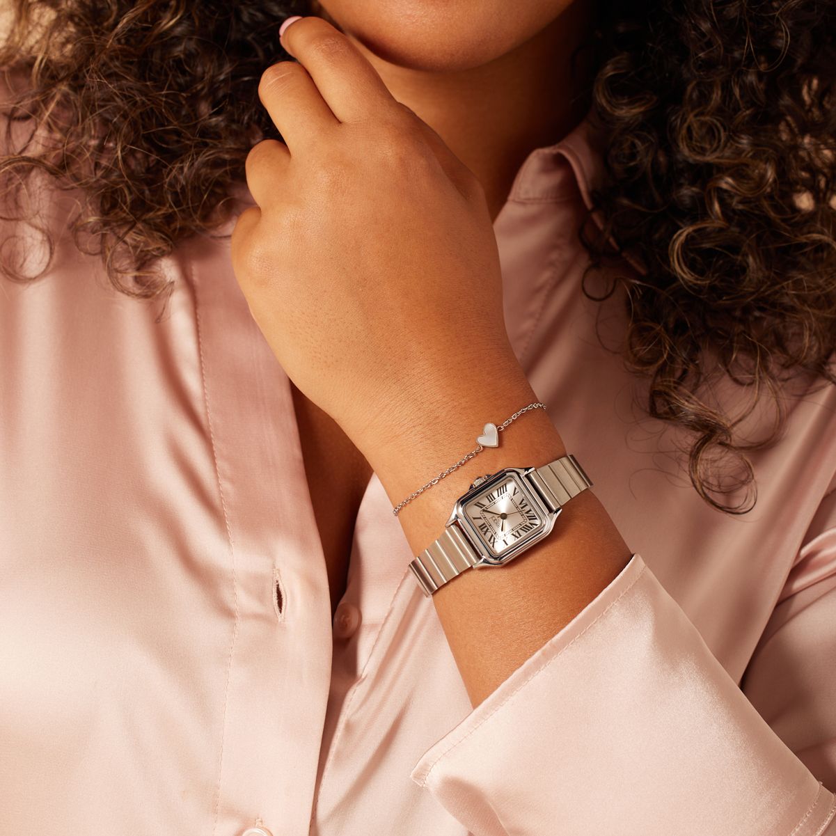 Regal stalen horloge met gratis armband