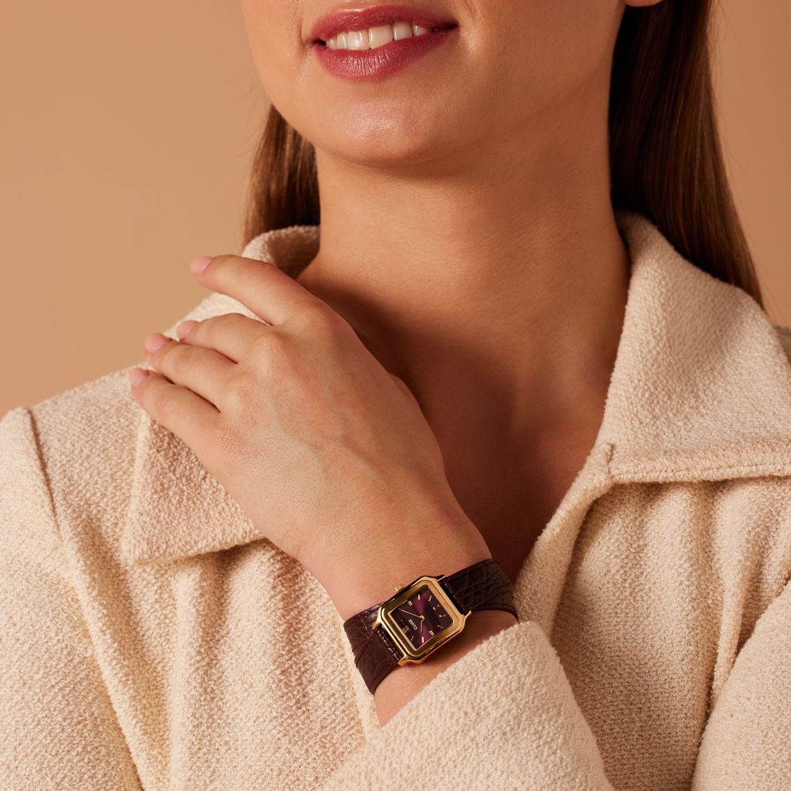 CLUSE – Graciese Petite Uhr aus goldfarbenem Leder