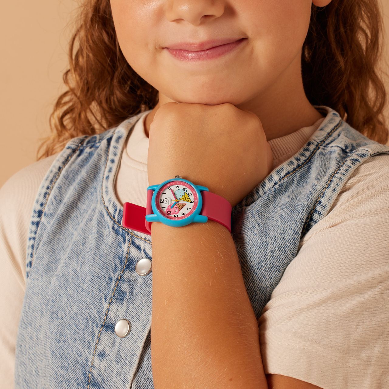 Q&Q Kinder Horloge Roze