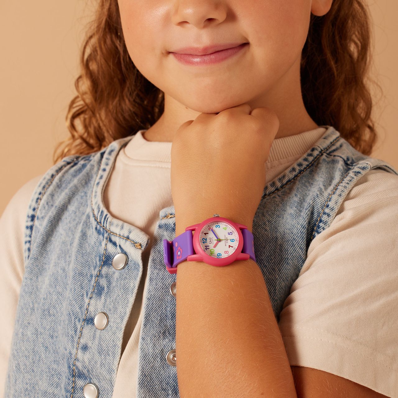 Q&Q Kinder Horloge Paars