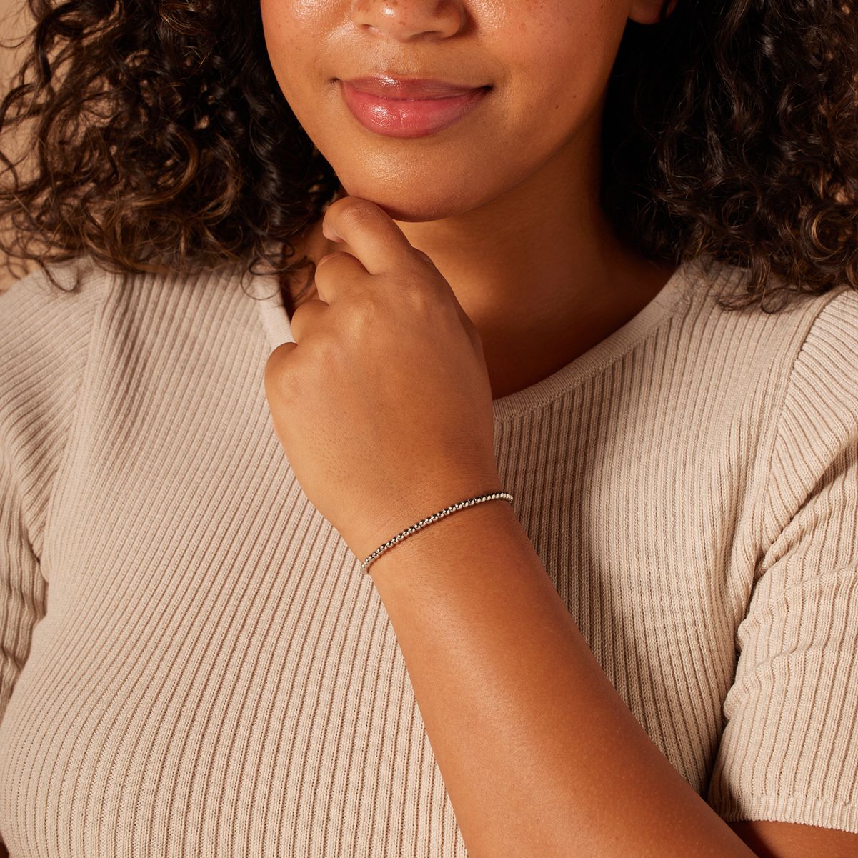 Stainless steel kralenarmband voor dames