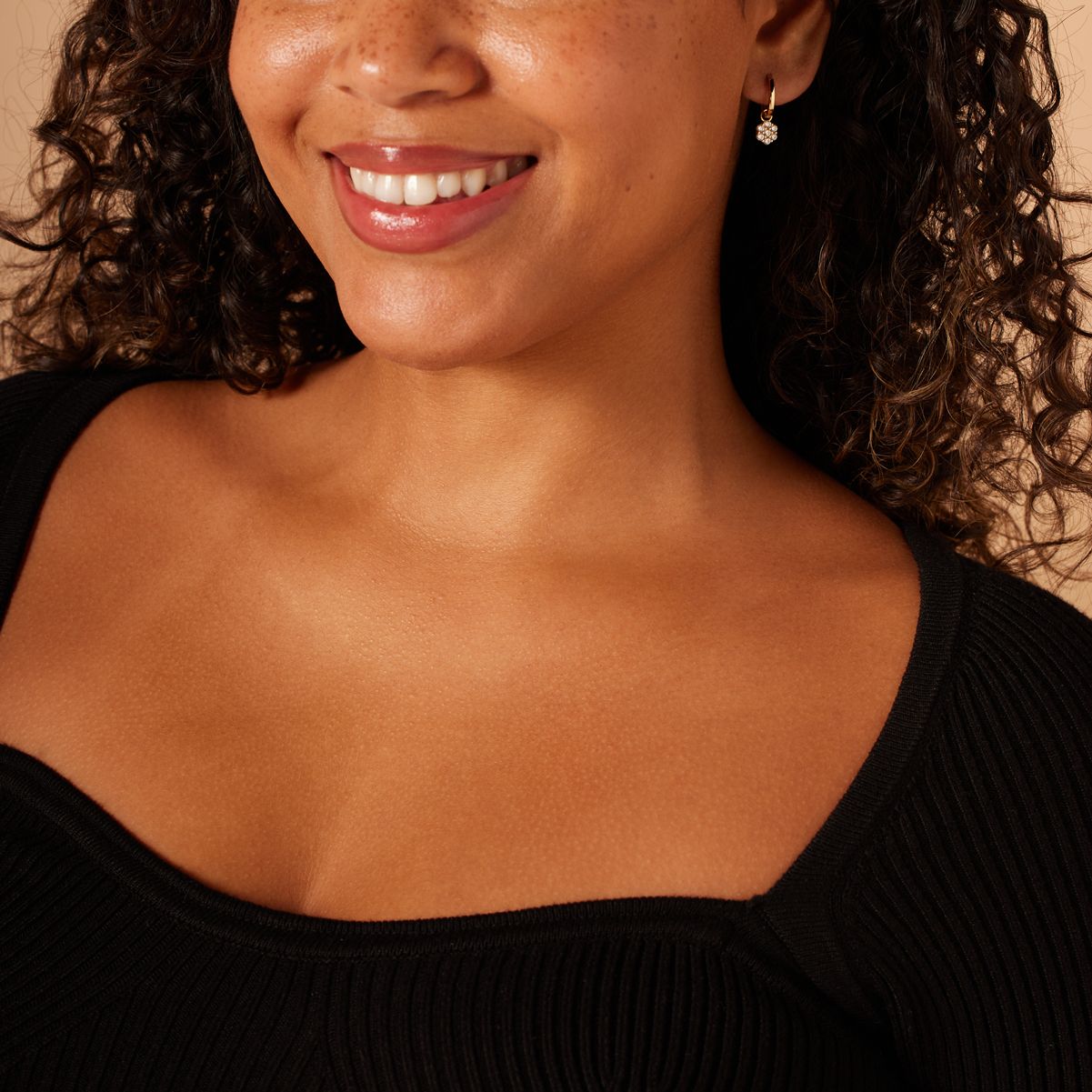 Zilveren goldplated oorringen met zirkonia voor dames