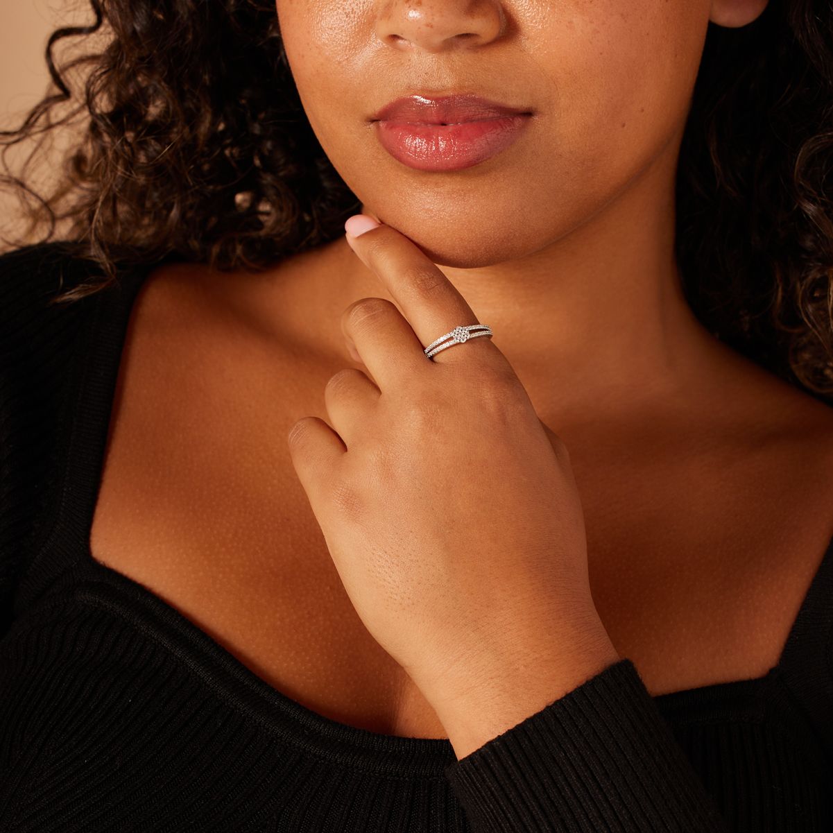 Silberner Ring mit Beschichtung