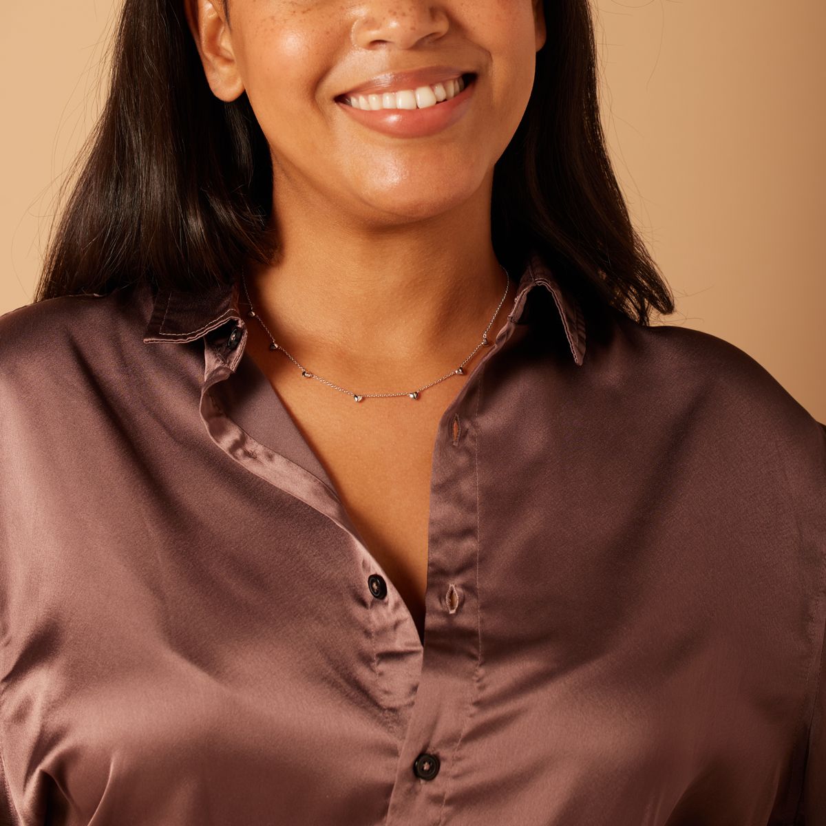 Zilveren ketting met hanger voor dames