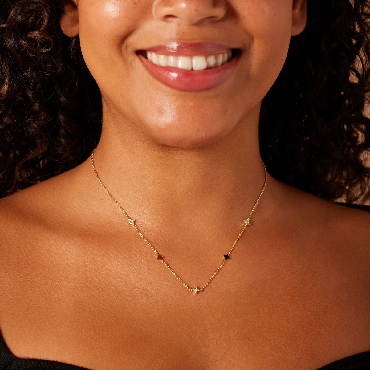 Silberne goldbeschichtete Halskette für Damen