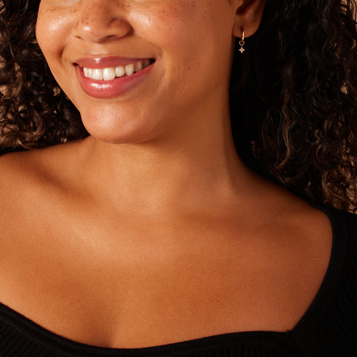 Zilver goldplated oorringen met zirkonia voor dames