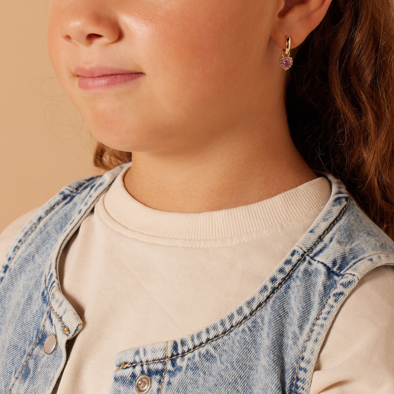 Zilveren kinderoorringen met plating