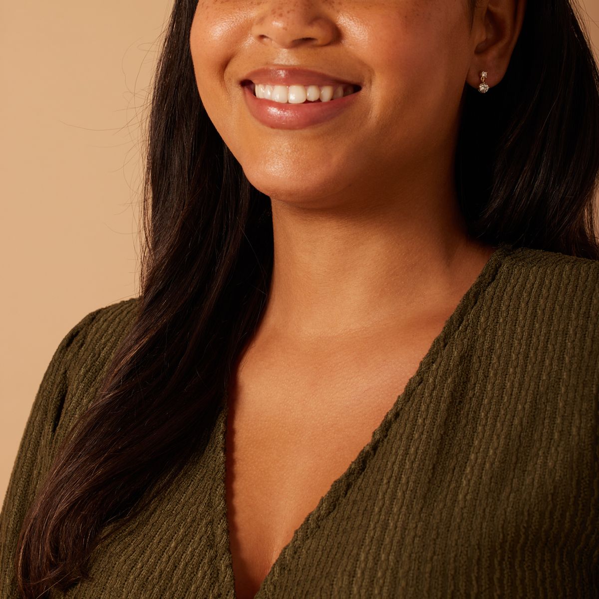 Zilveren goldplated oorringen met zirkonia voor dames